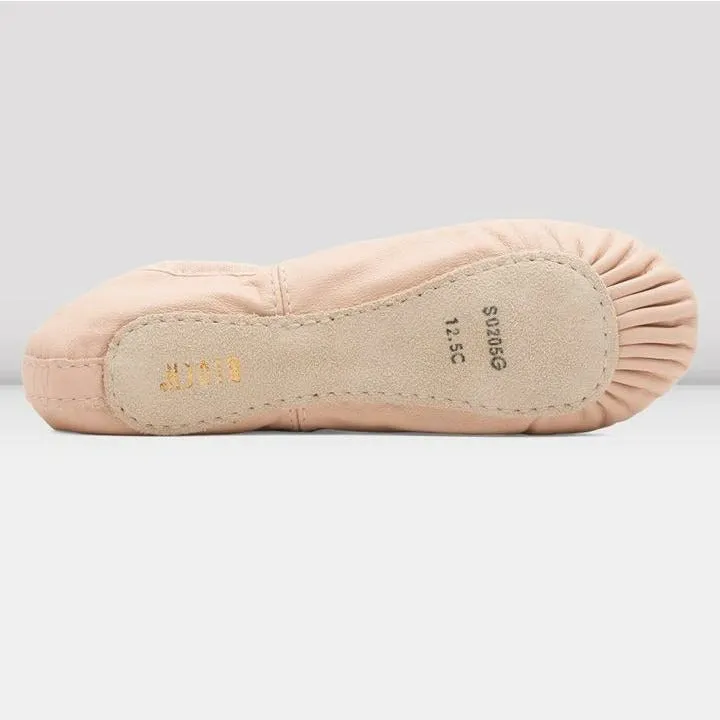 Child Dansoft Leather Full Sole Ballet Shoes - Pink