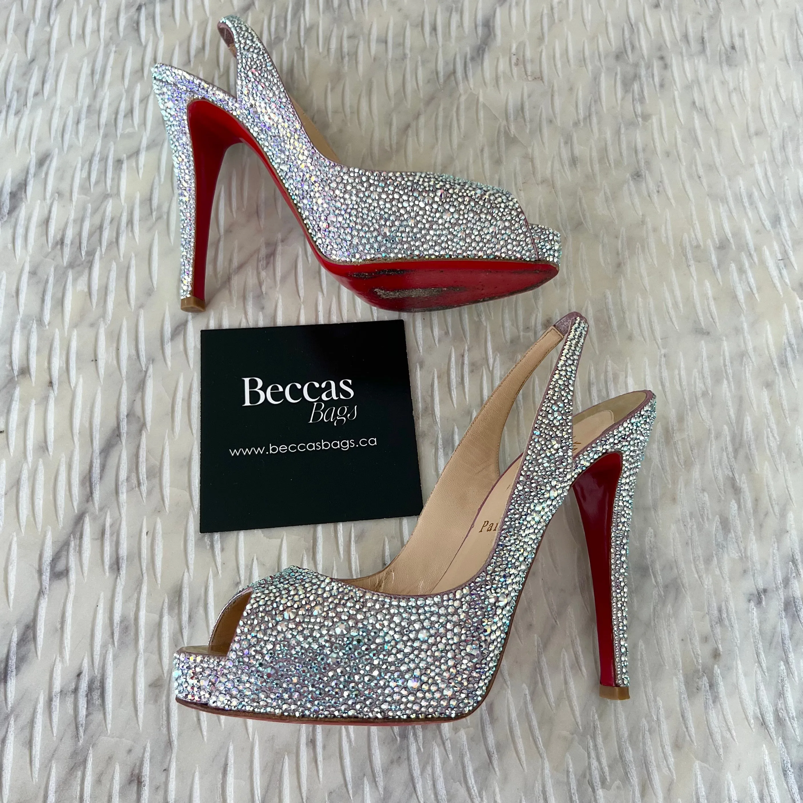 Christian Louboutin Strass Very Riche 120 Platform Pumps Aurora Boreale