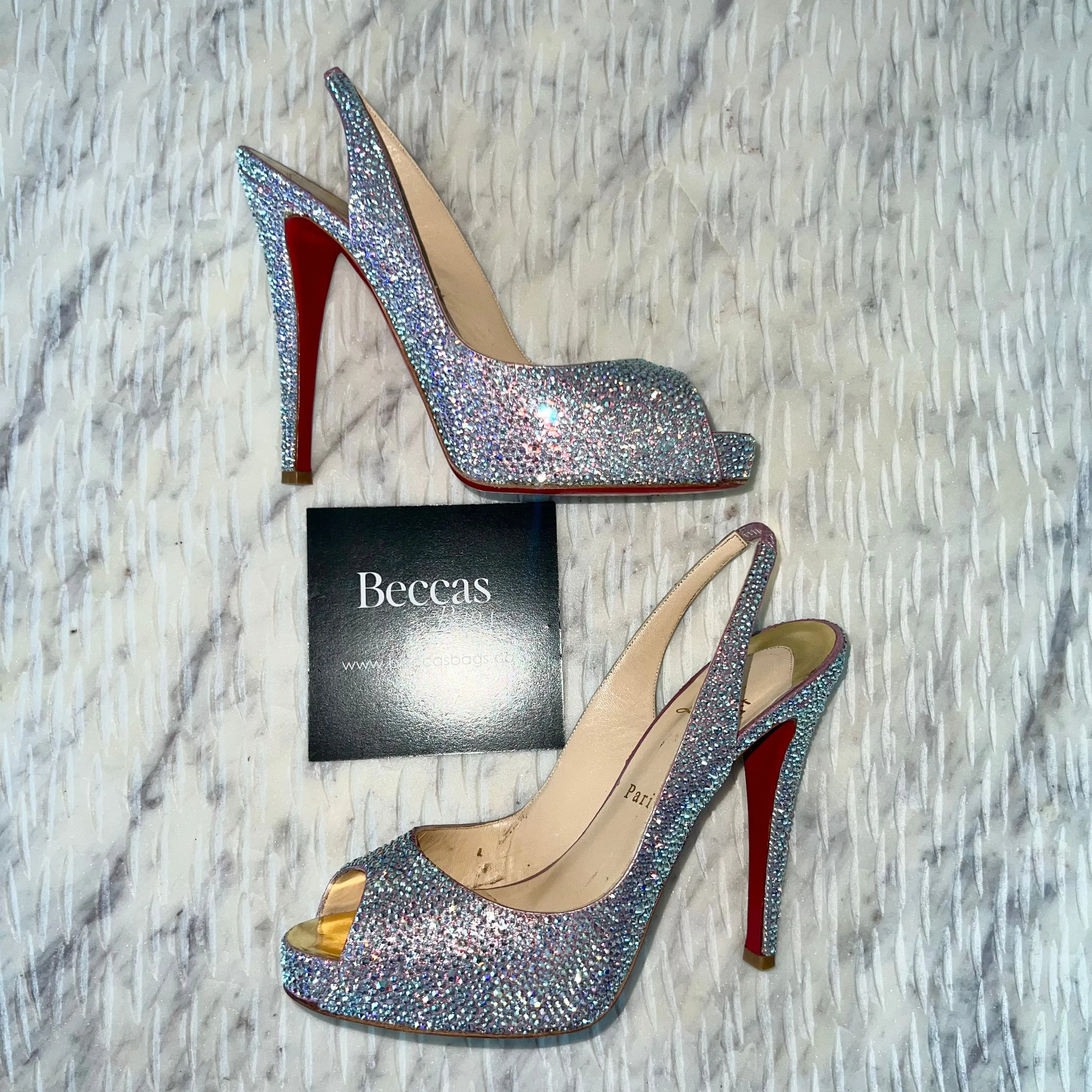 Christian Louboutin Strass Very Riche 120 Platform Pumps Aurora Boreale