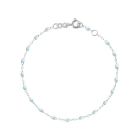 Classic Gigi Baby Blue bracelet, White Gold, 7.5"