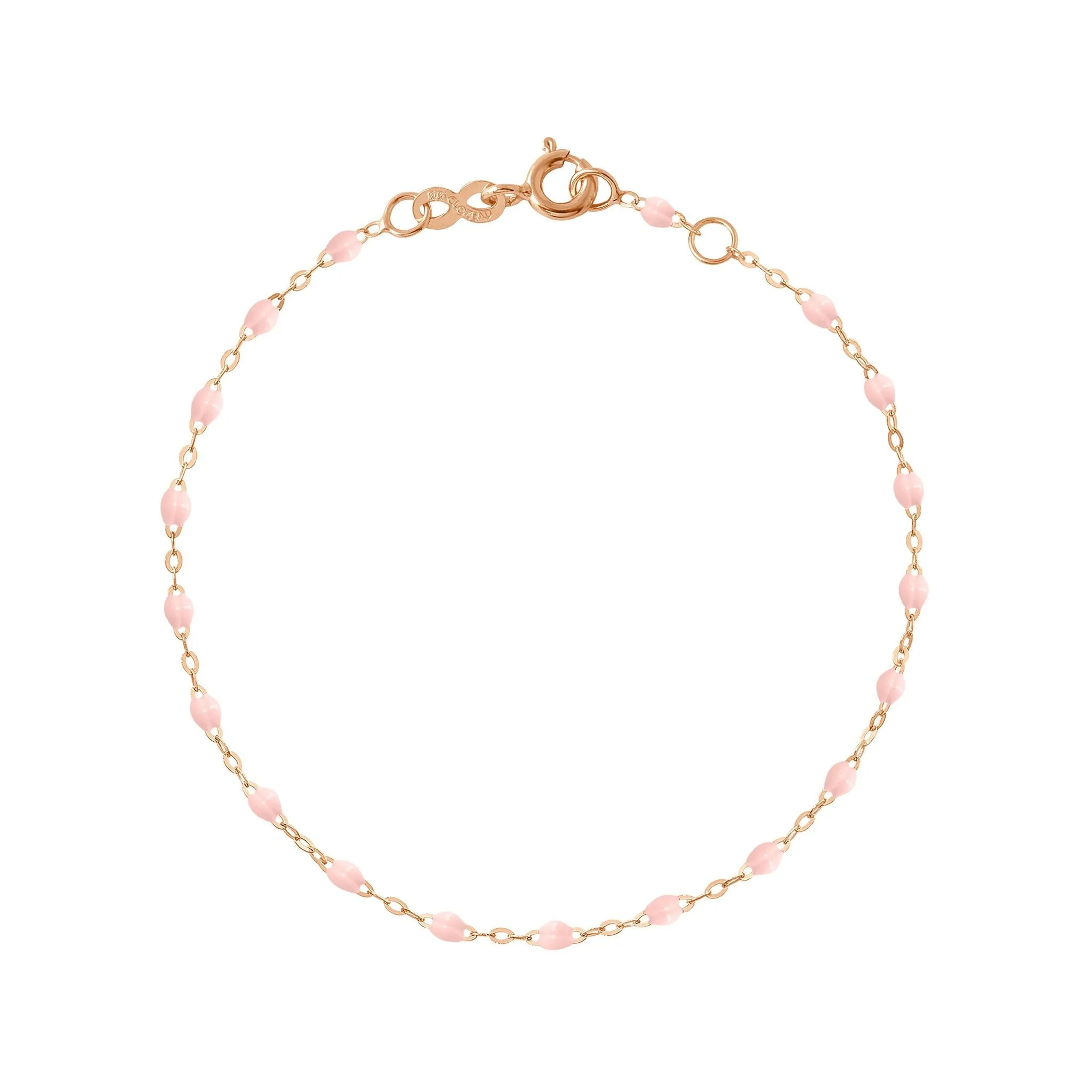 Classic Gigi Baby Pink bracelet, Rose Gold, 7.5"