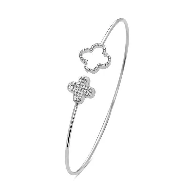 Clover Diamond Bangle