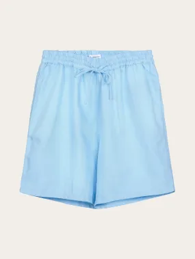 Cotton-linen blend shorts - Airy Blue