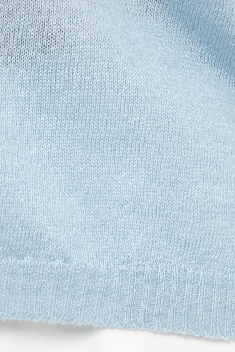 Cotton Linen Top in Ciel Blue