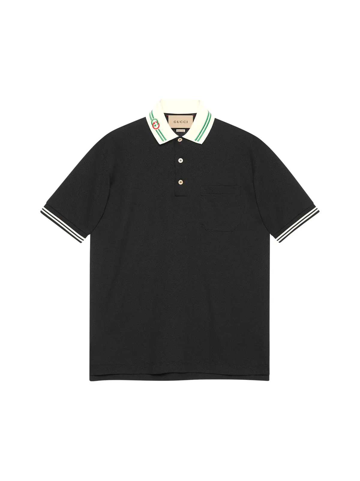 Cotton pique polo shirt with GG