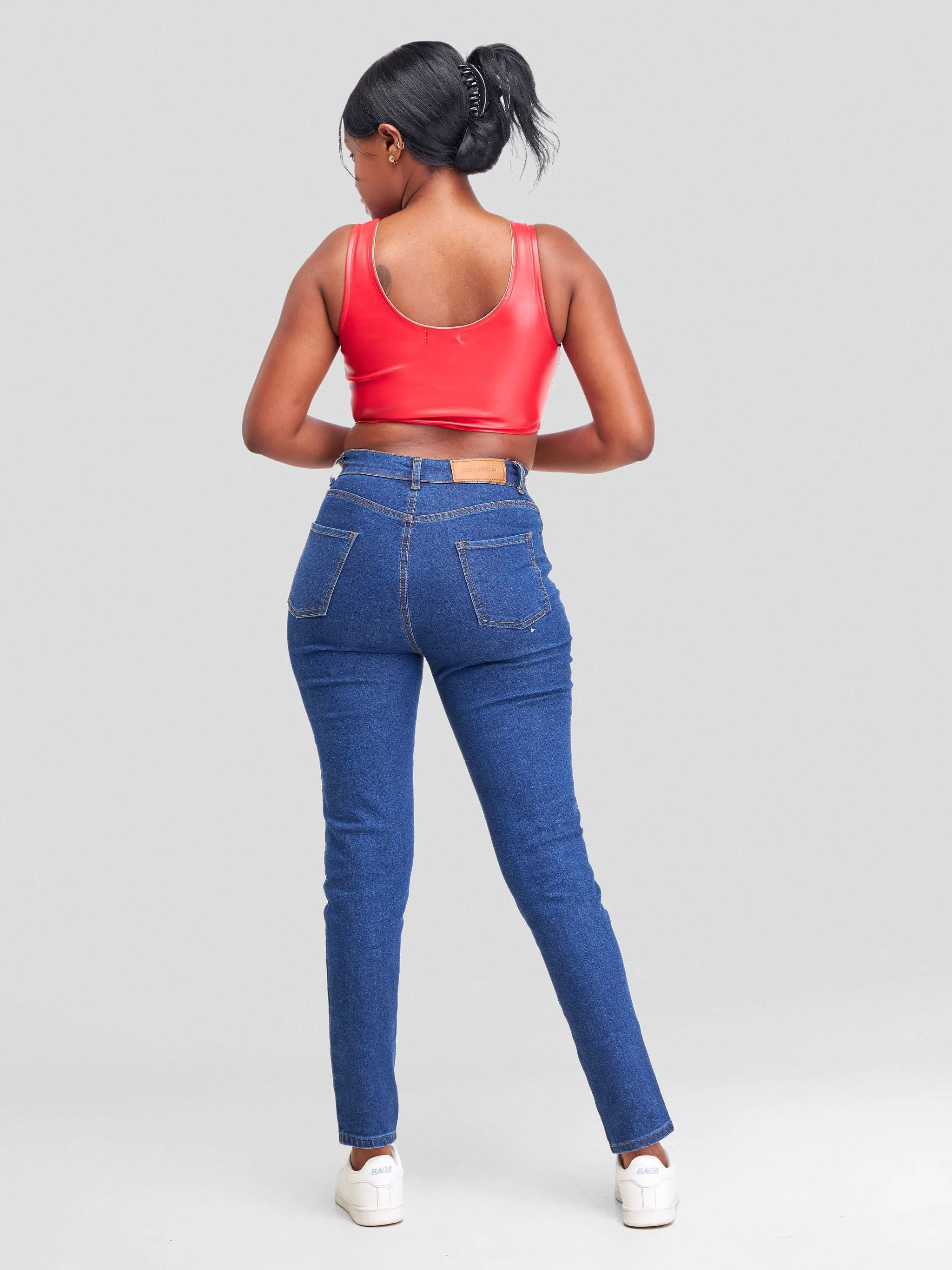 Denim Haven High Rise Skinny Jeans- Dark Blue