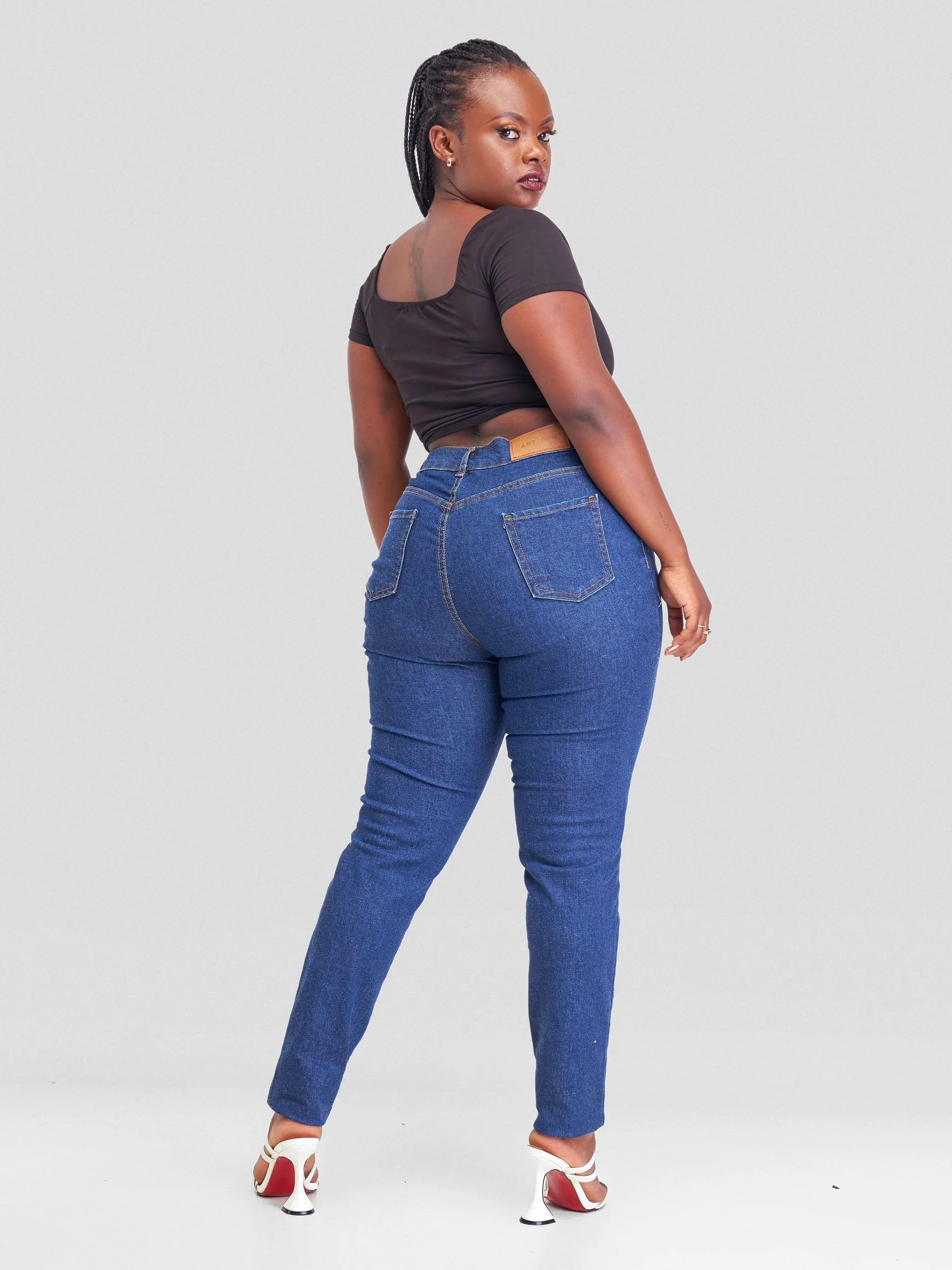 Denim Haven High Rise Skinny Jeans- Dark Blue