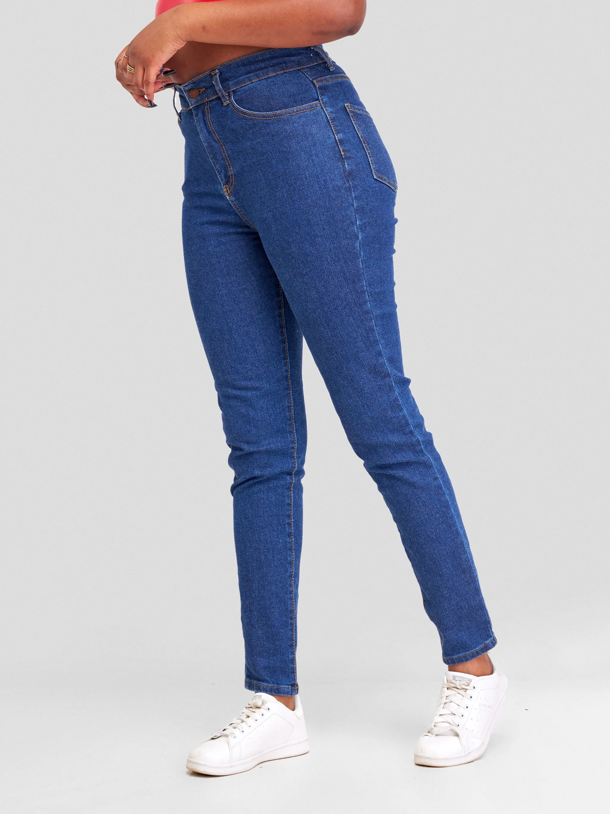 Denim Haven High Rise Skinny Jeans- Dark Blue