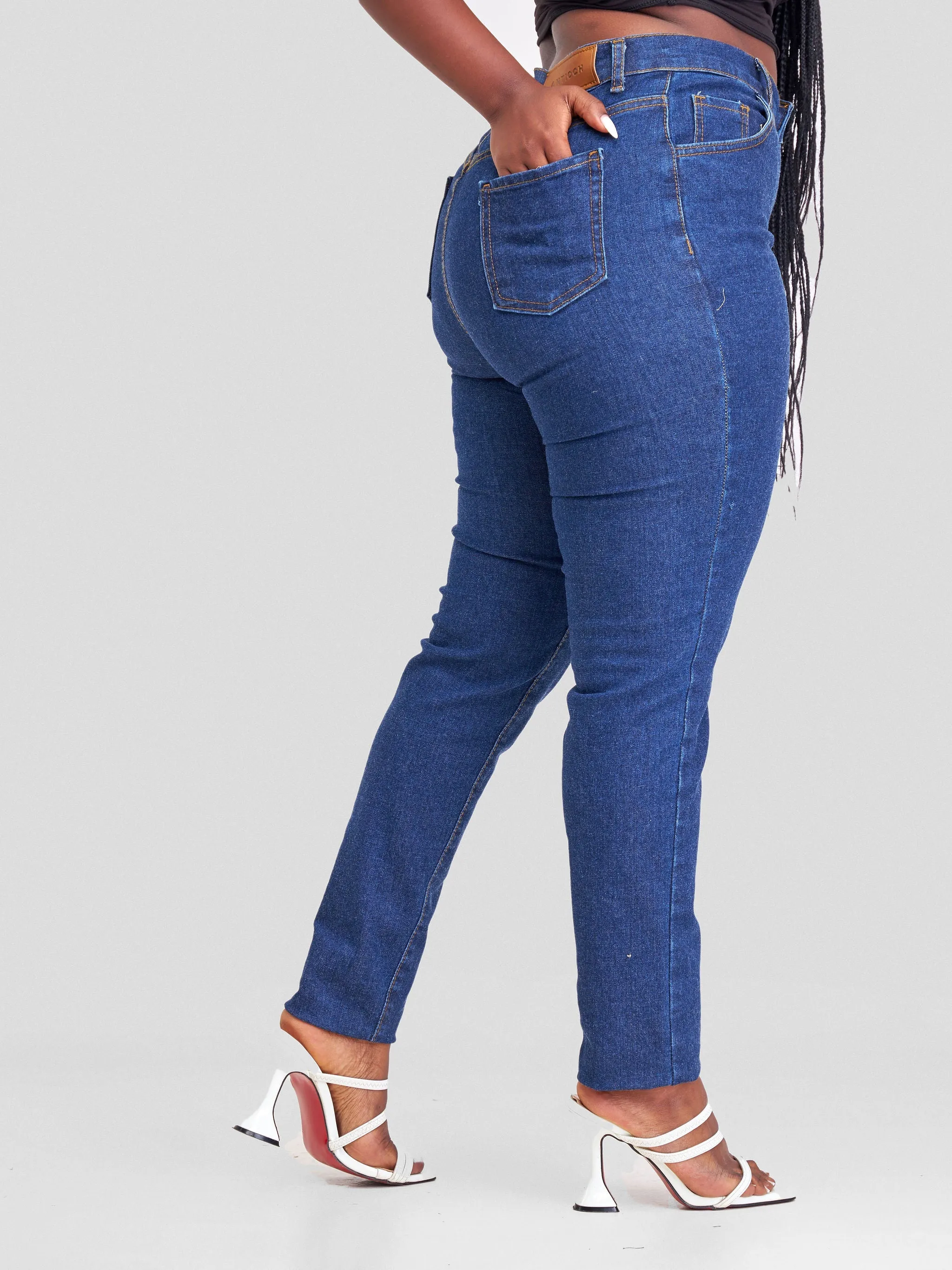 Denim Haven High Rise Skinny Jeans- Dark Blue