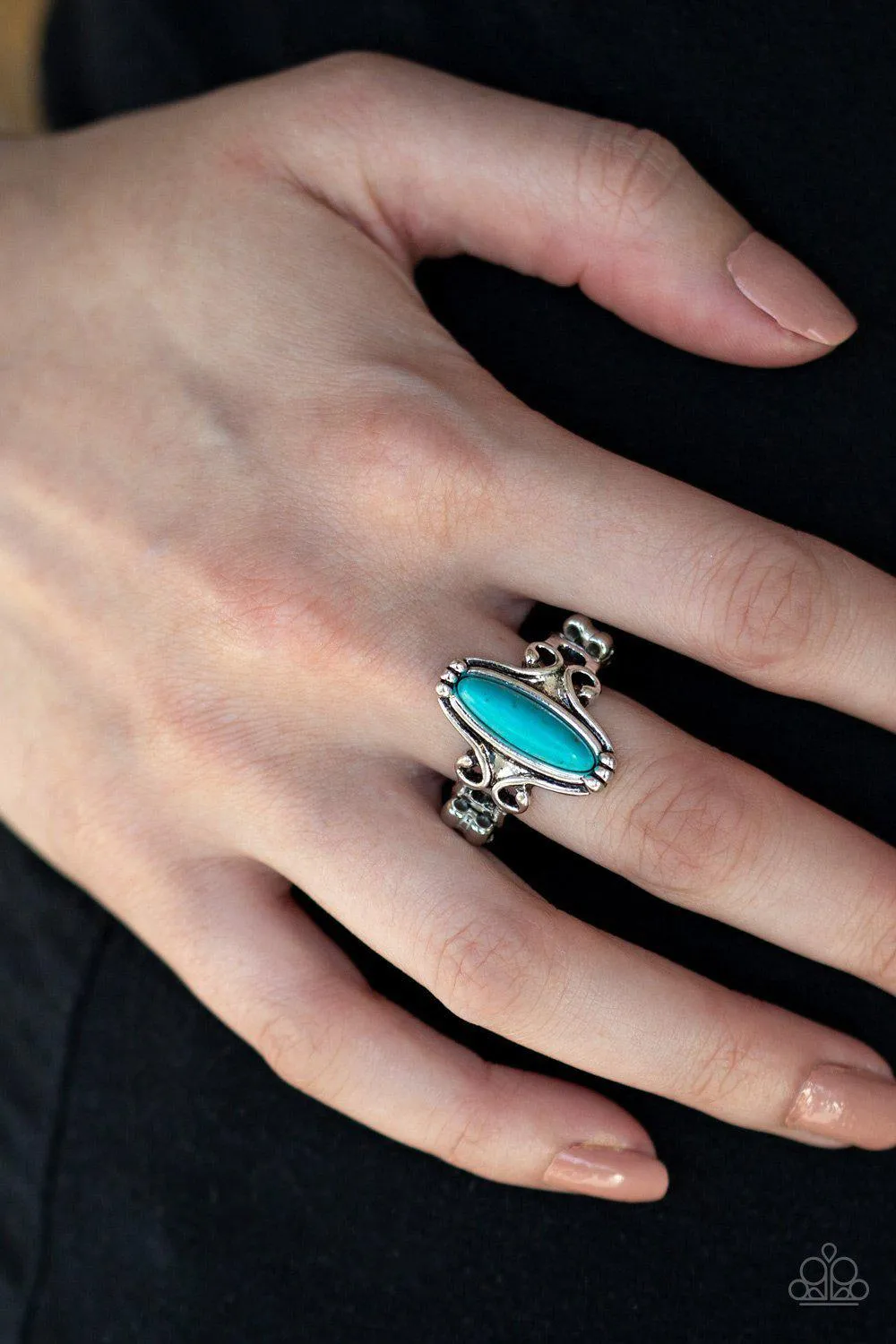 Desert Canyons Turquoise Blue Stone Ring - Paparazzi Accessories