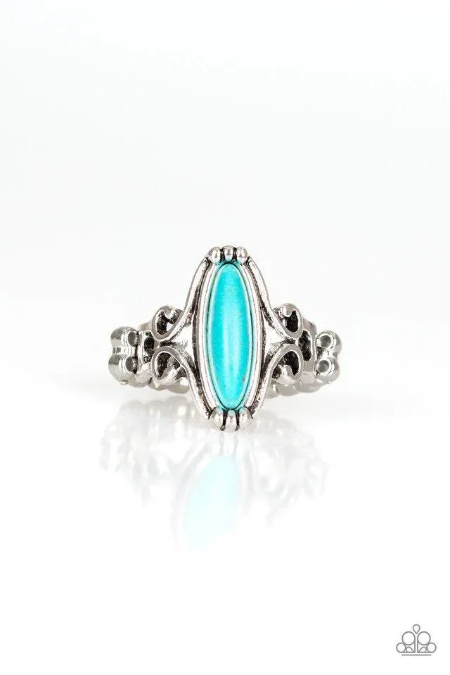 Desert Canyons Turquoise Blue Stone Ring - Paparazzi Accessories