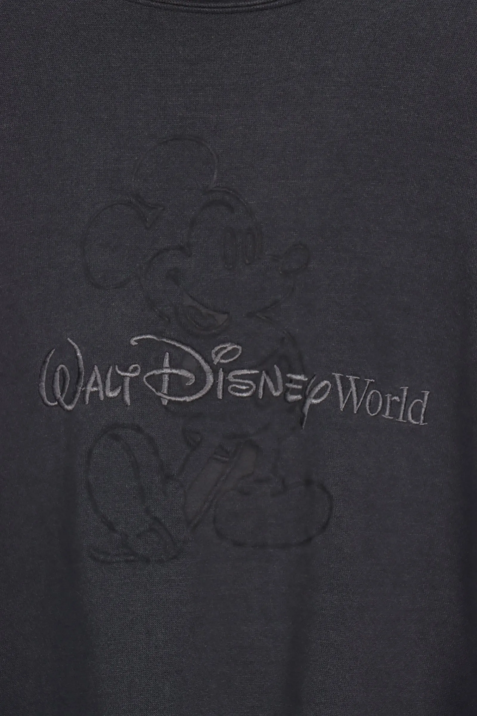 DISNEY Mickey Mouse Debossed & Embroidered Charcoal Sweatshirt (XL-XXL)