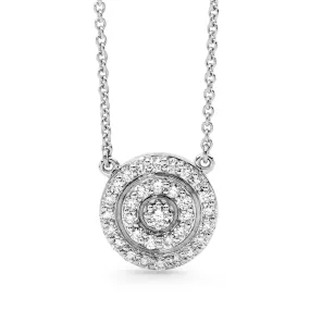 Double Halo Diamond Necklace