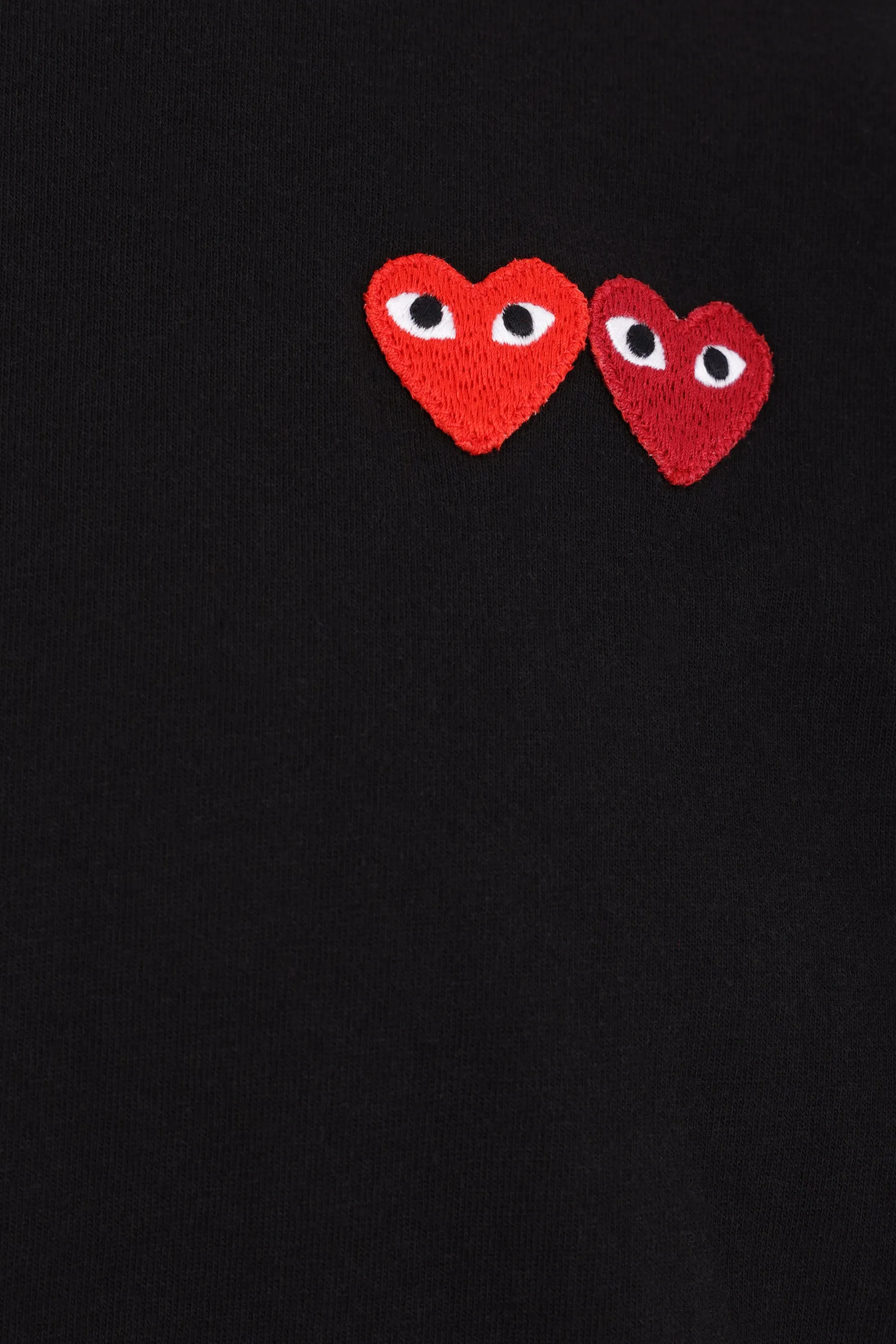 Double Heart patch cotton t-shirt