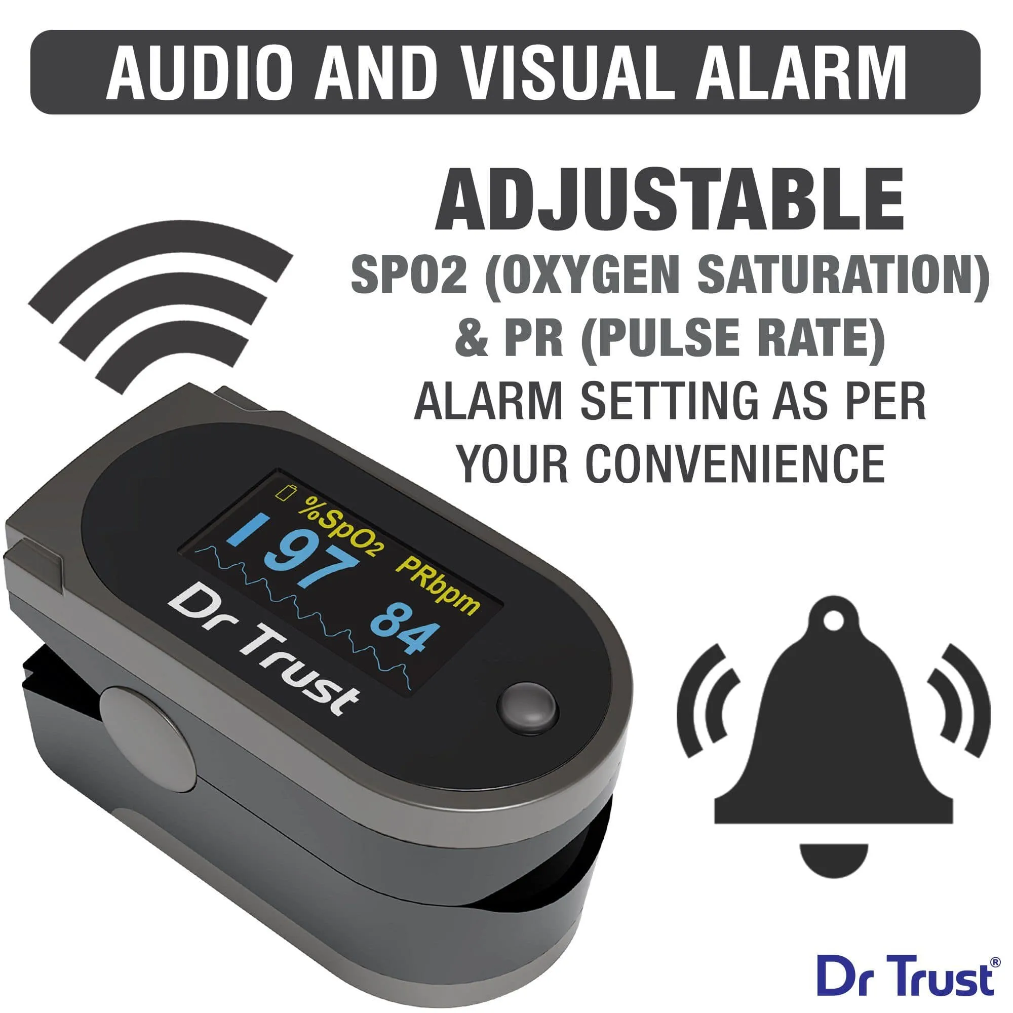 Dr Trust USA Pulse Oximeter Pulse Rate Monitor 204