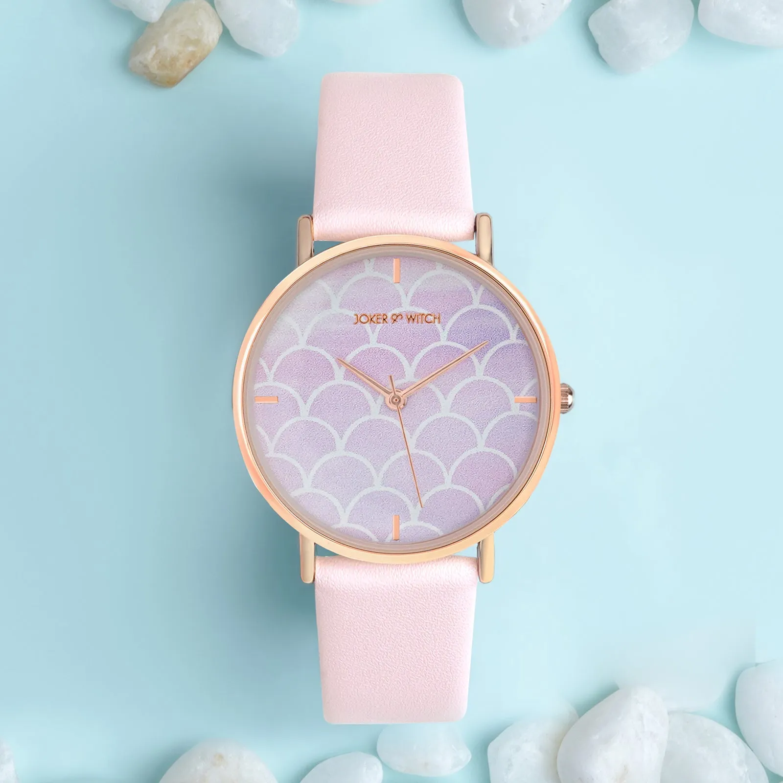 Dreamy Pastel Pink PU Strap Watch