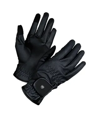 EQUESTRIAN STOCKHOLM RIDING GLOVES MOTION - BLACK