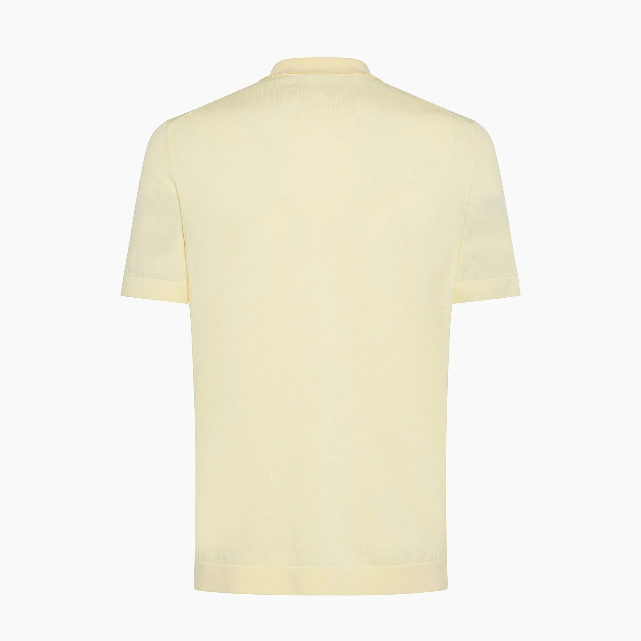 Florent short-sleeved knitted t-shirt in compact Egyptian cotton