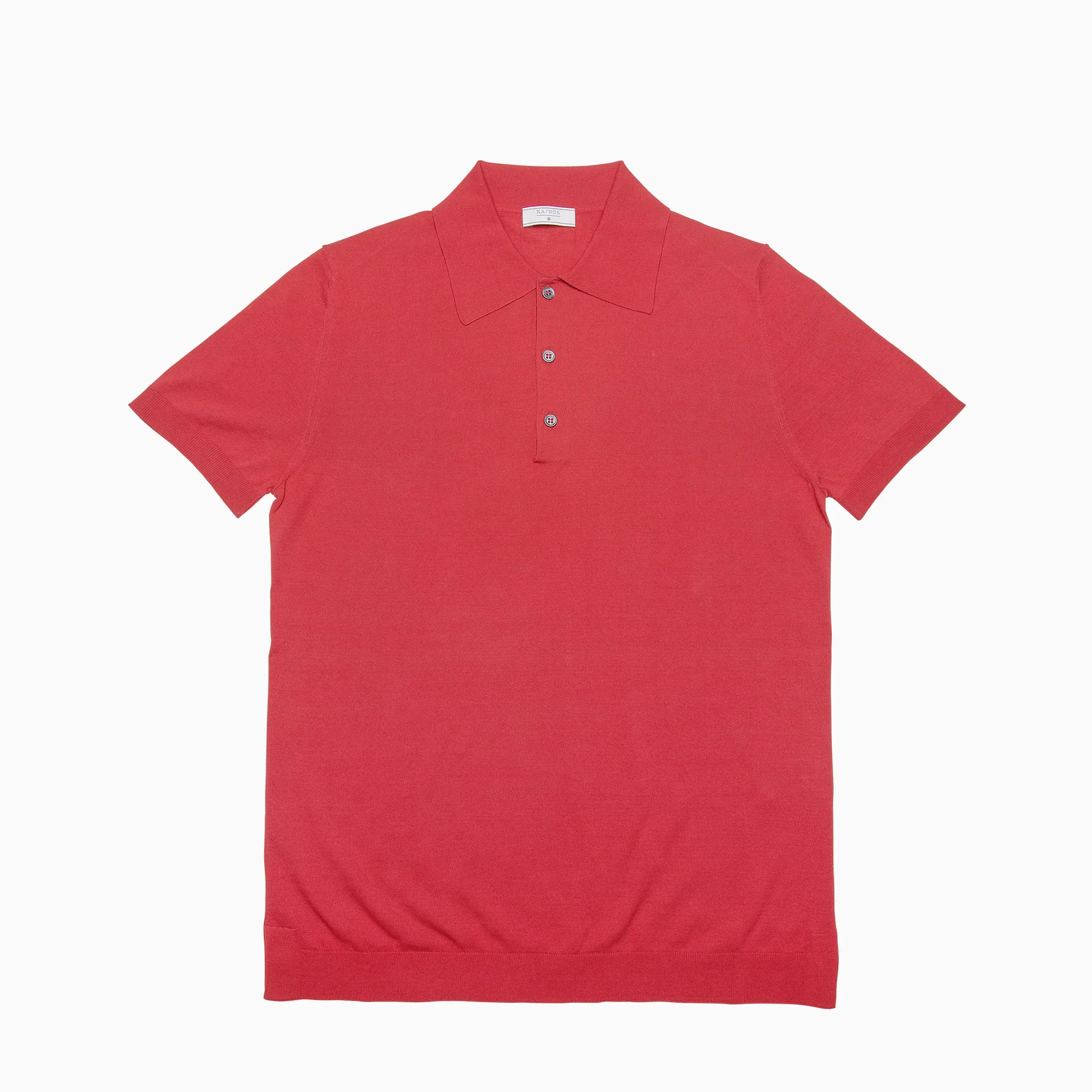 Florent short-sleeved knitted t-shirt in compact Egyptian cotton