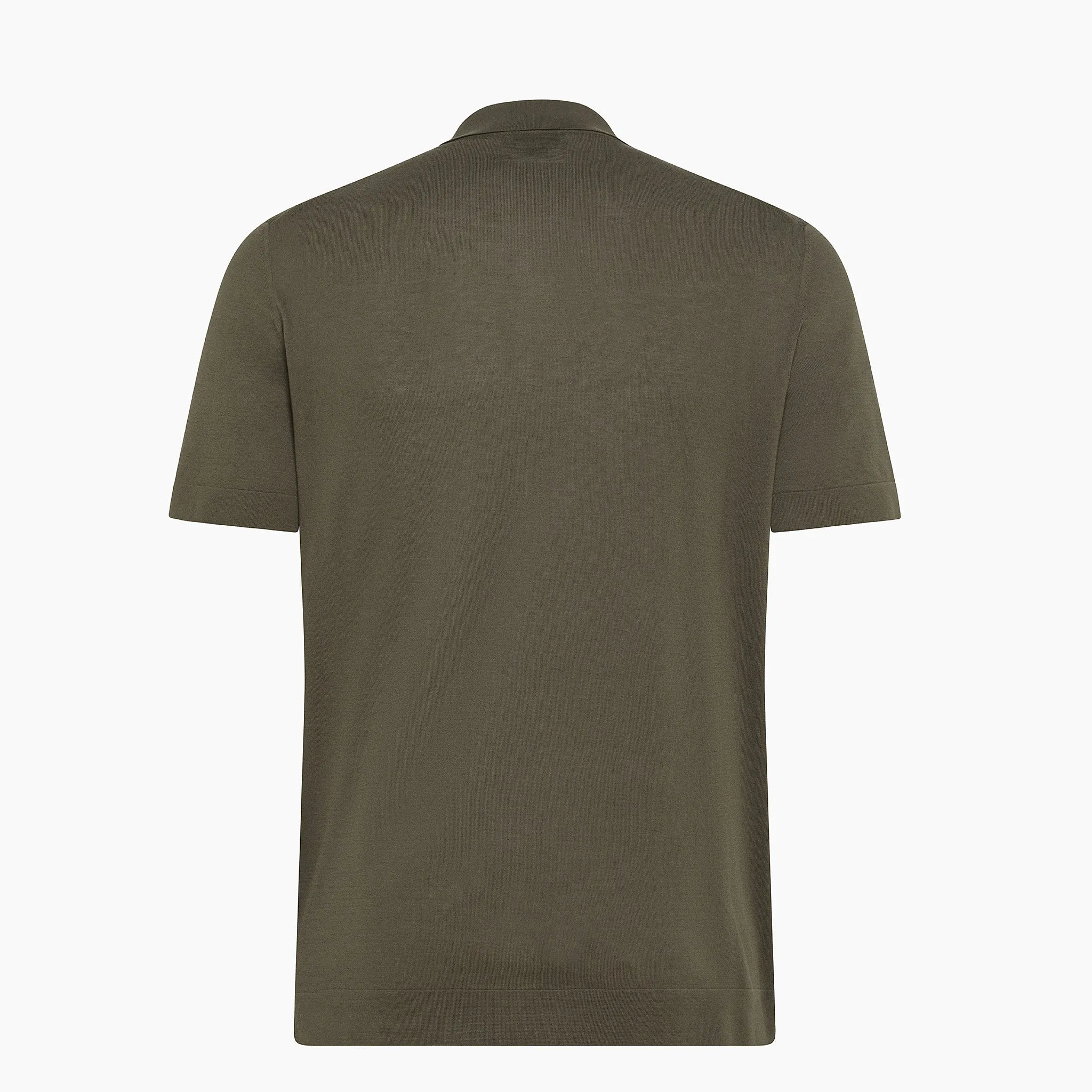 Florent short-sleeved knitted t-shirt in compact Egyptian cotton