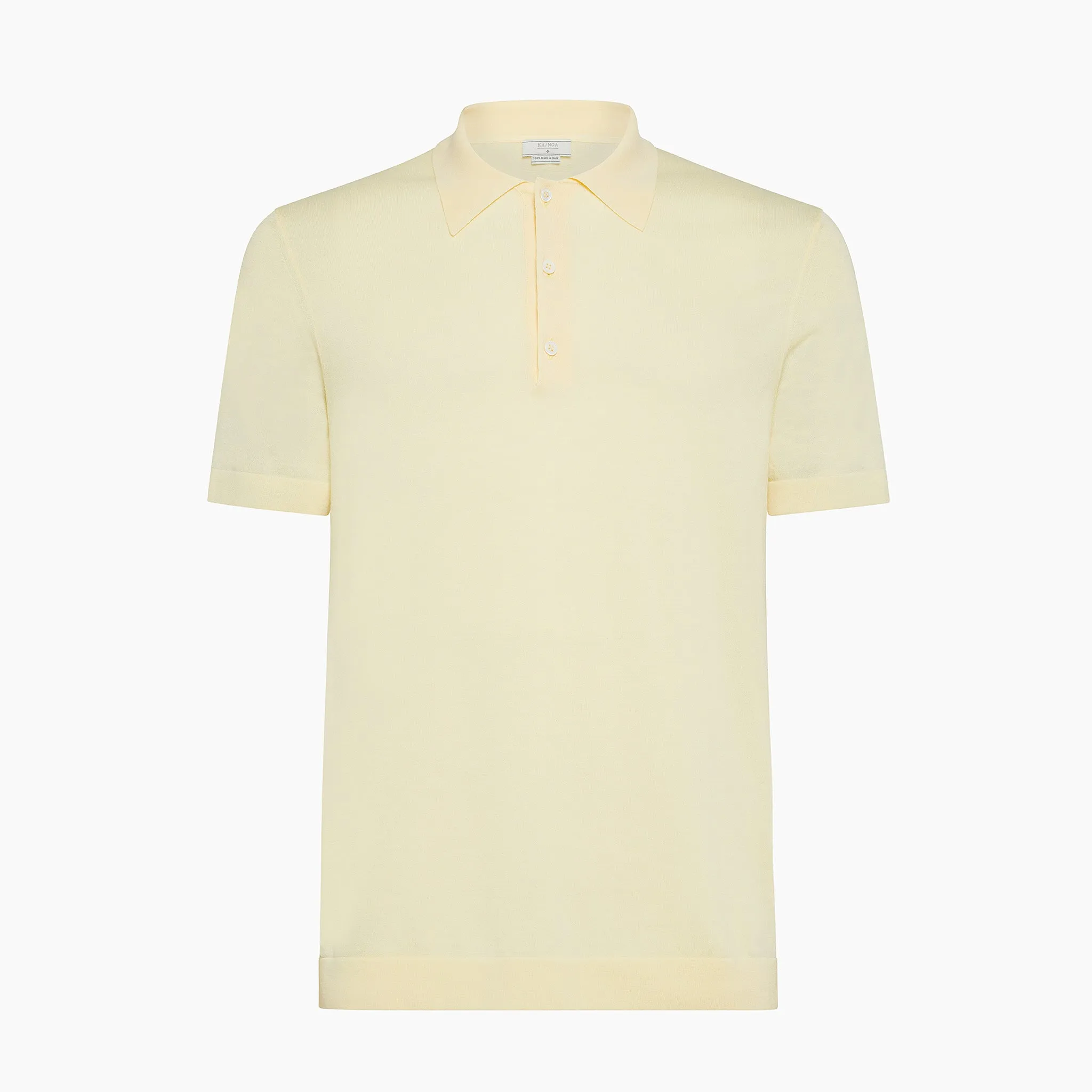 Florent short-sleeved knitted t-shirt in compact Egyptian cotton