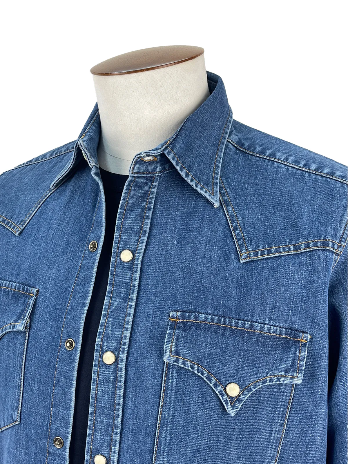 Fortela Medium Wash Denim Texan Shirt