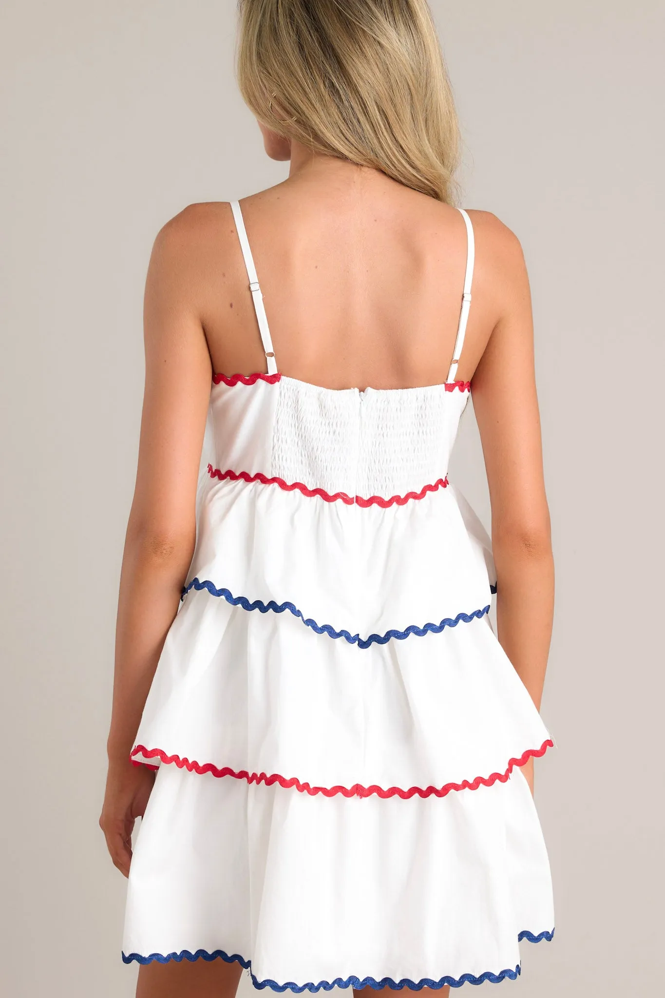 Freedom Frolic White Ricrac Mini Dress