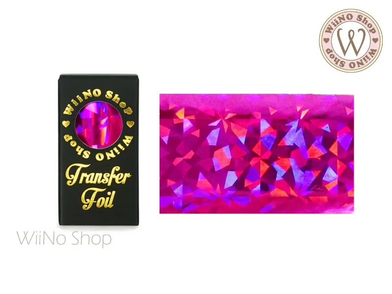 Fuchsia Holographic Crystal Nail Transfer Foil (HL-C-03)