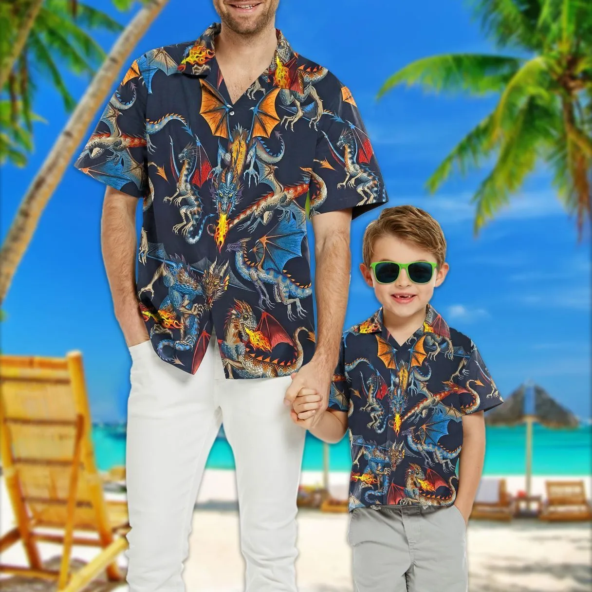 Gearhuman 3D Dragon Hawaii Shirt