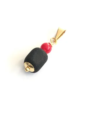 Genuine Azabache Red Coral Pendant Protection Charm