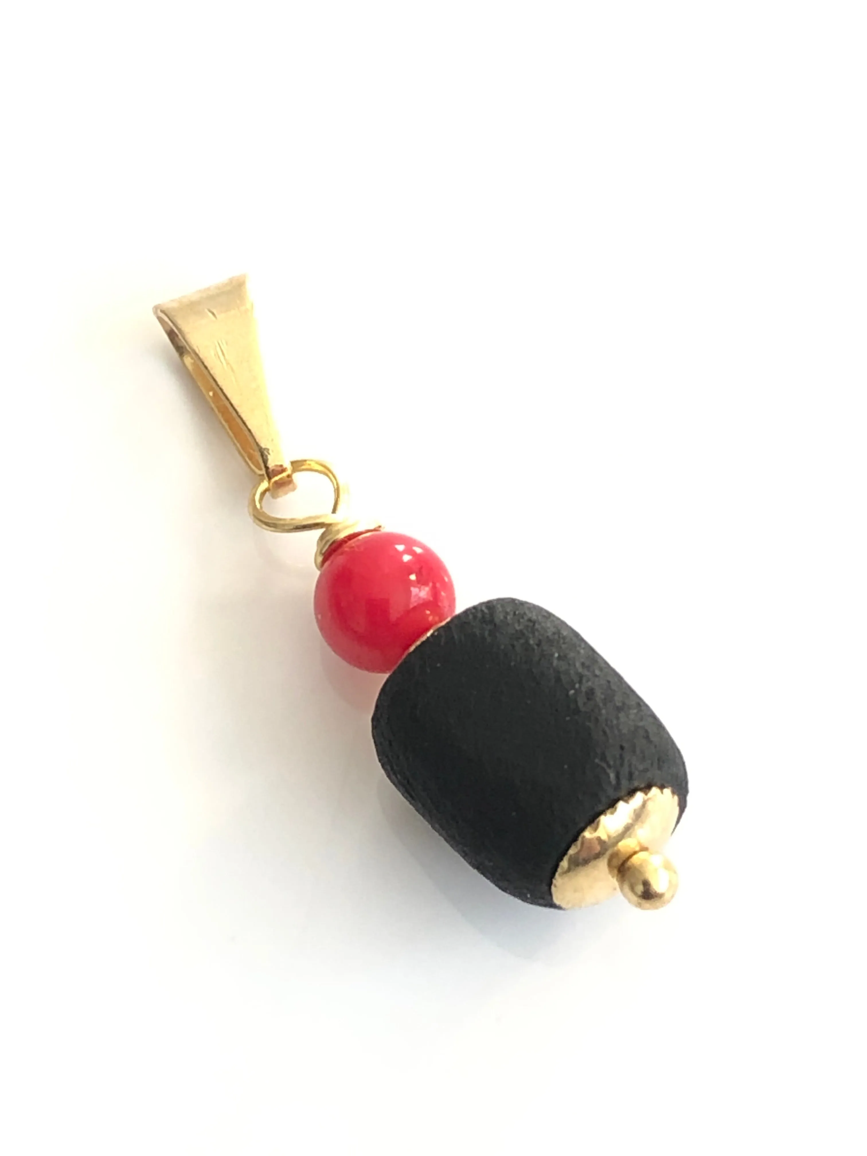 Genuine Azabache Red Coral Pendant Protection Charm