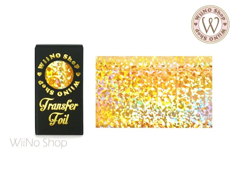 Gold Holographic Confetti Nail Transfer Foil (HL-F-03)