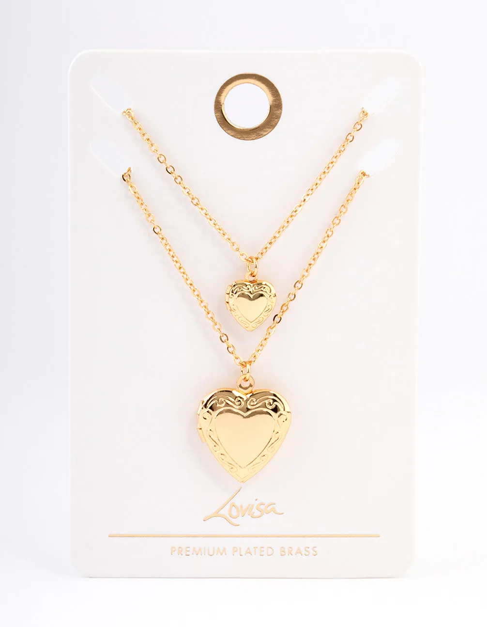 Gold Plated Heart Locket Necklace Pack