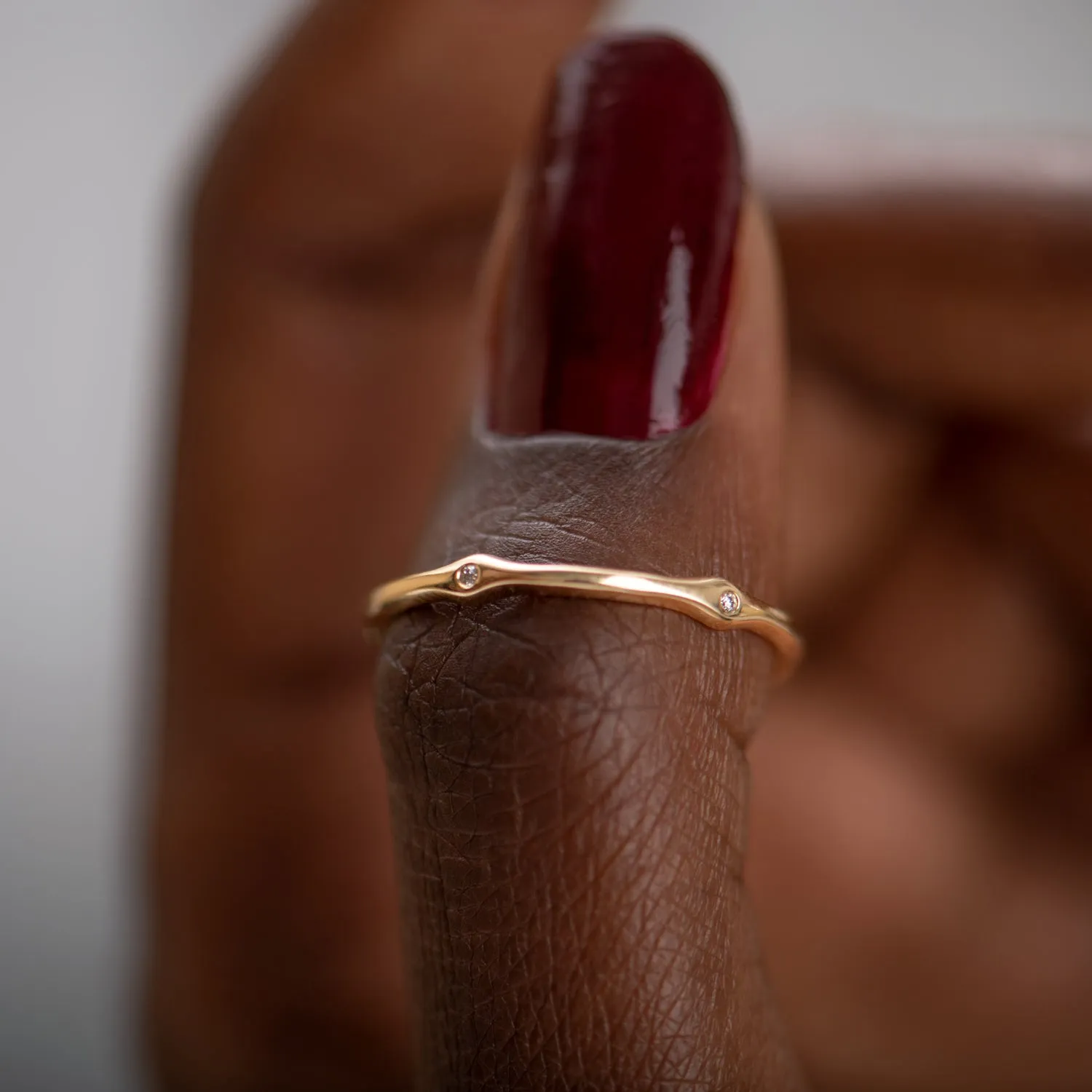 Golden Eternity Band with Brilliant Diamond Elements