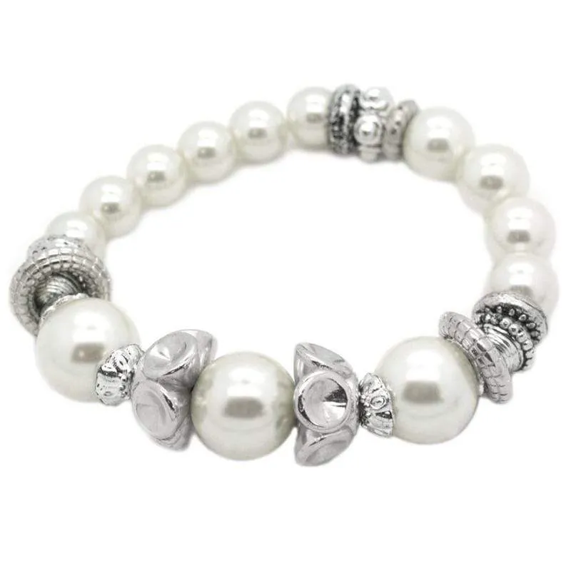 Gondola Ride White Stretchy Bracelet