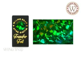 Green Holographic Crystal Nail Transfer Foil (HL-C-05)