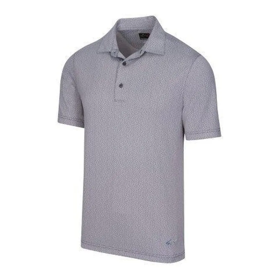 Greg Norman Men's Jacquard Polo - Navy