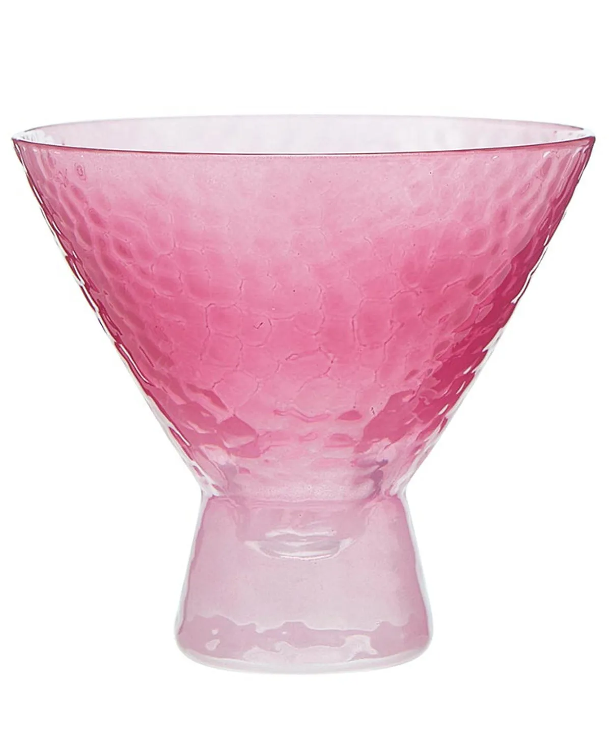 Hammered Martini Glass - Pink