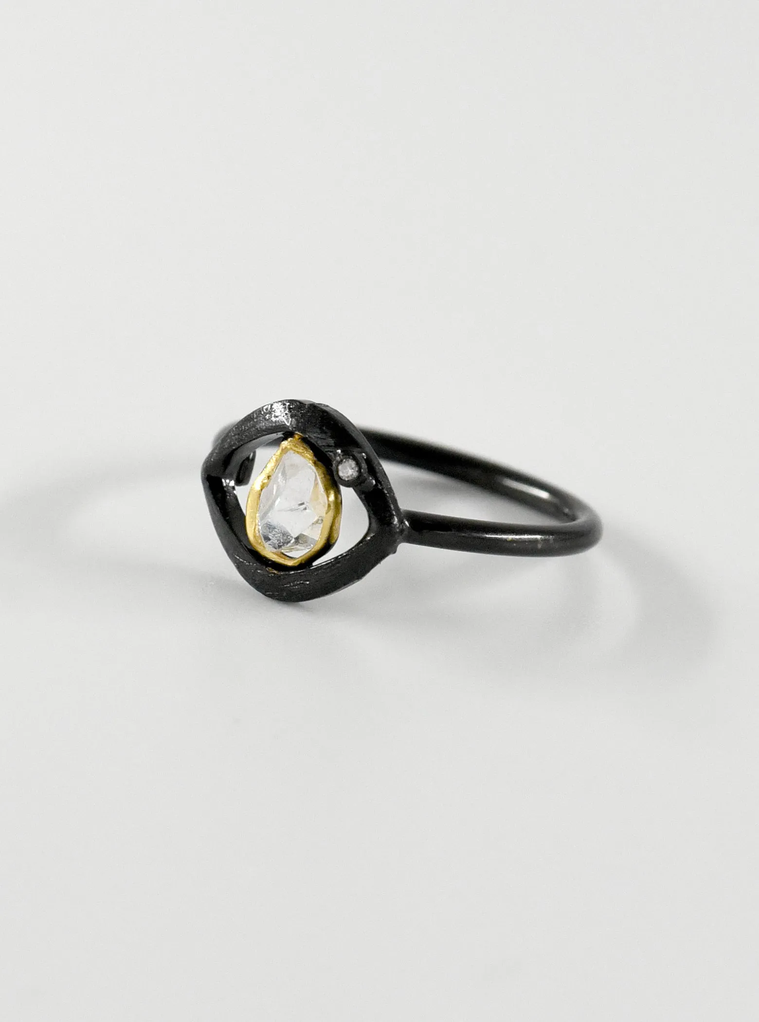 Herkimer Diamond Protective Eye Ring