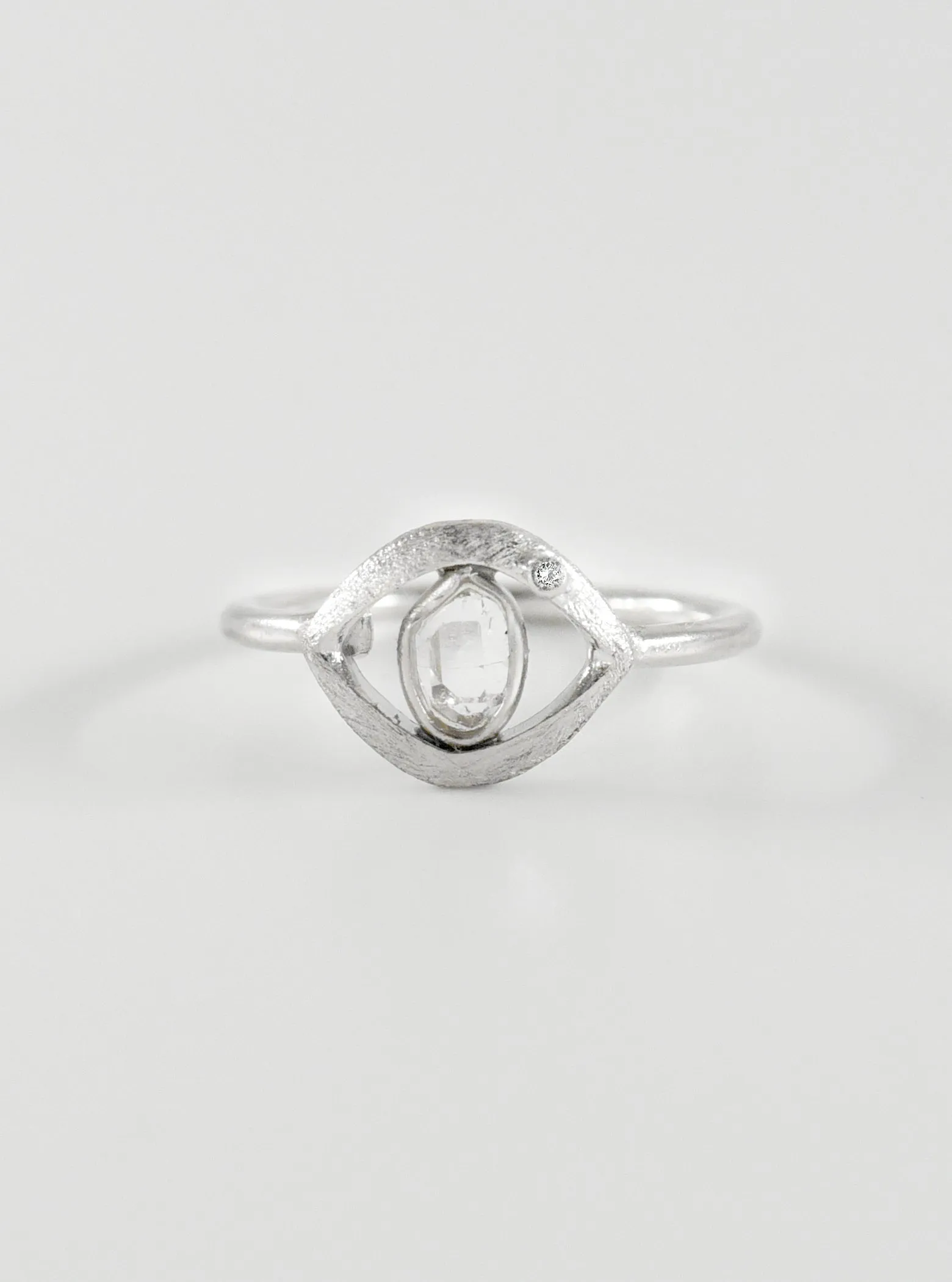 Herkimer Diamond Protective Eye Ring