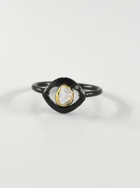 Herkimer Diamond Protective Eye Ring