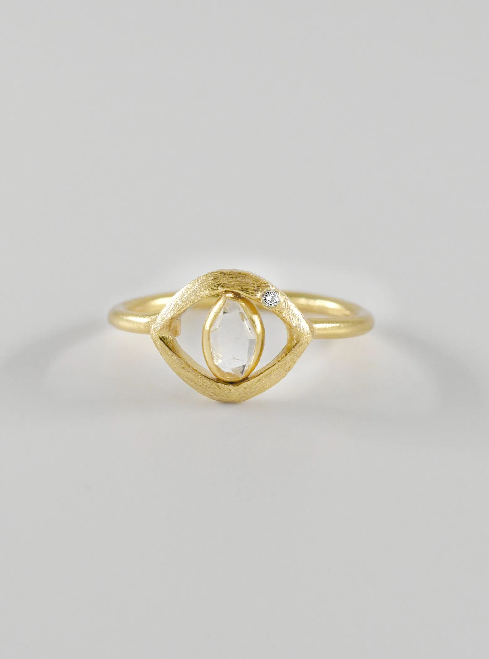 Herkimer Diamond Protective Eye Ring