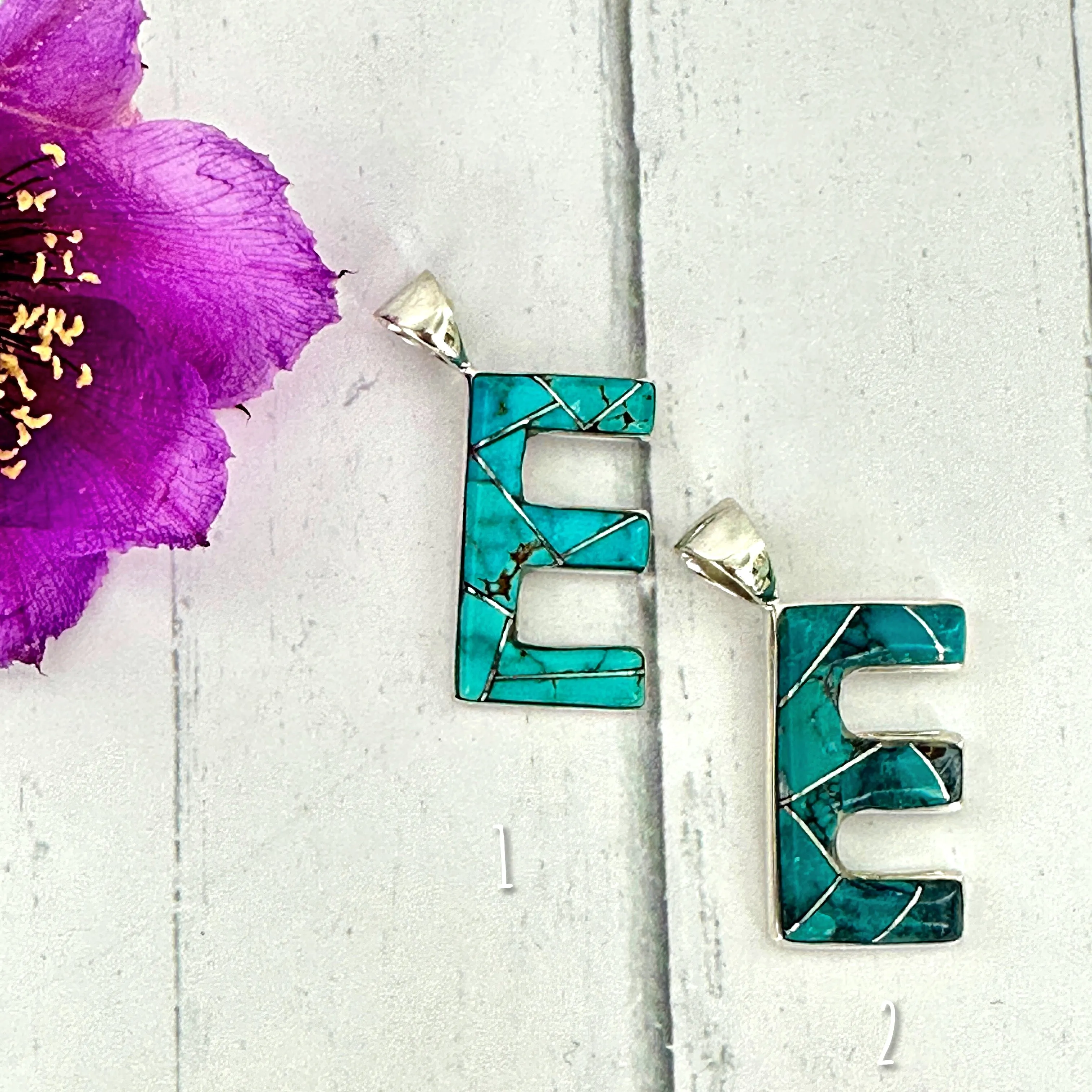 Initial Pendant {Turquoise}