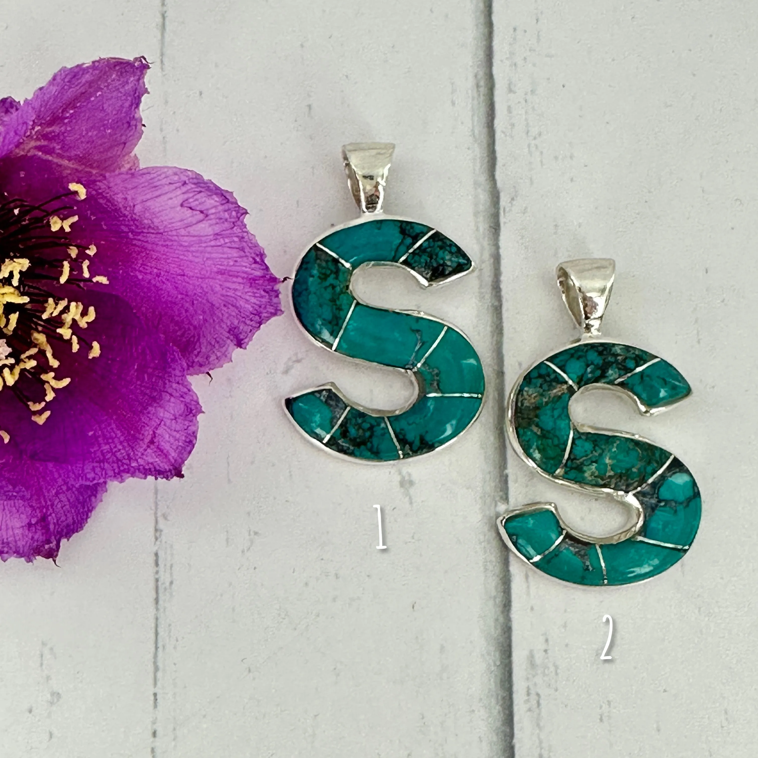 Initial Pendant {Turquoise}