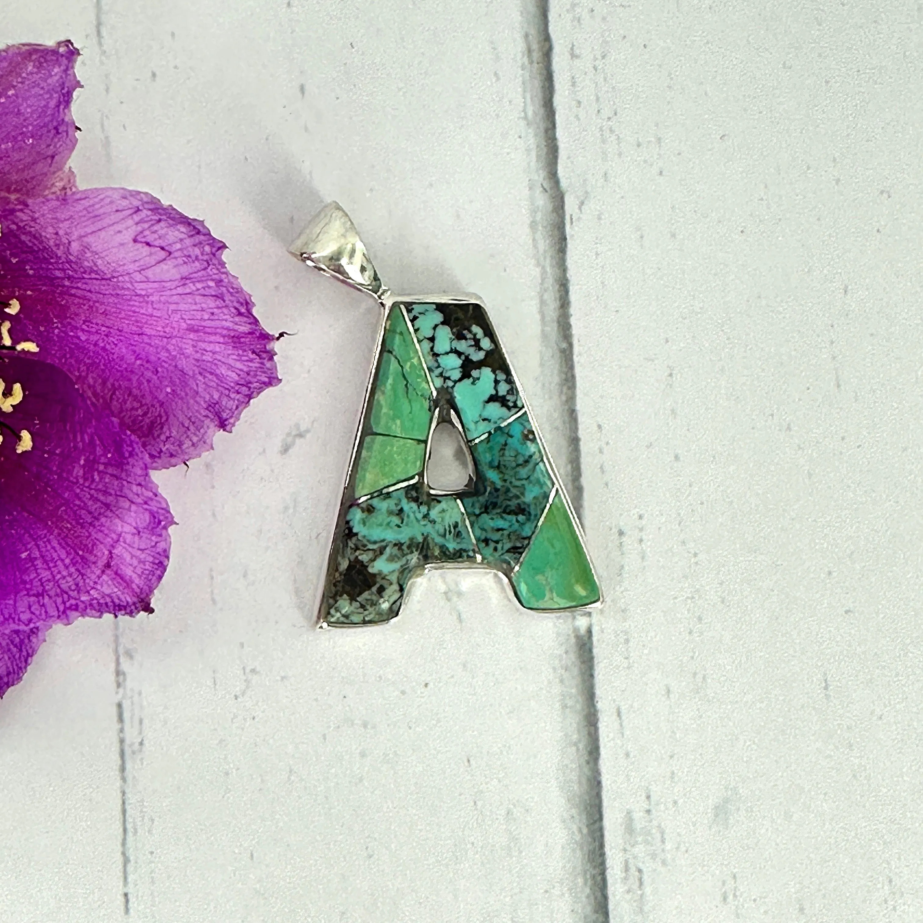 Initial Pendant {Turquoise}