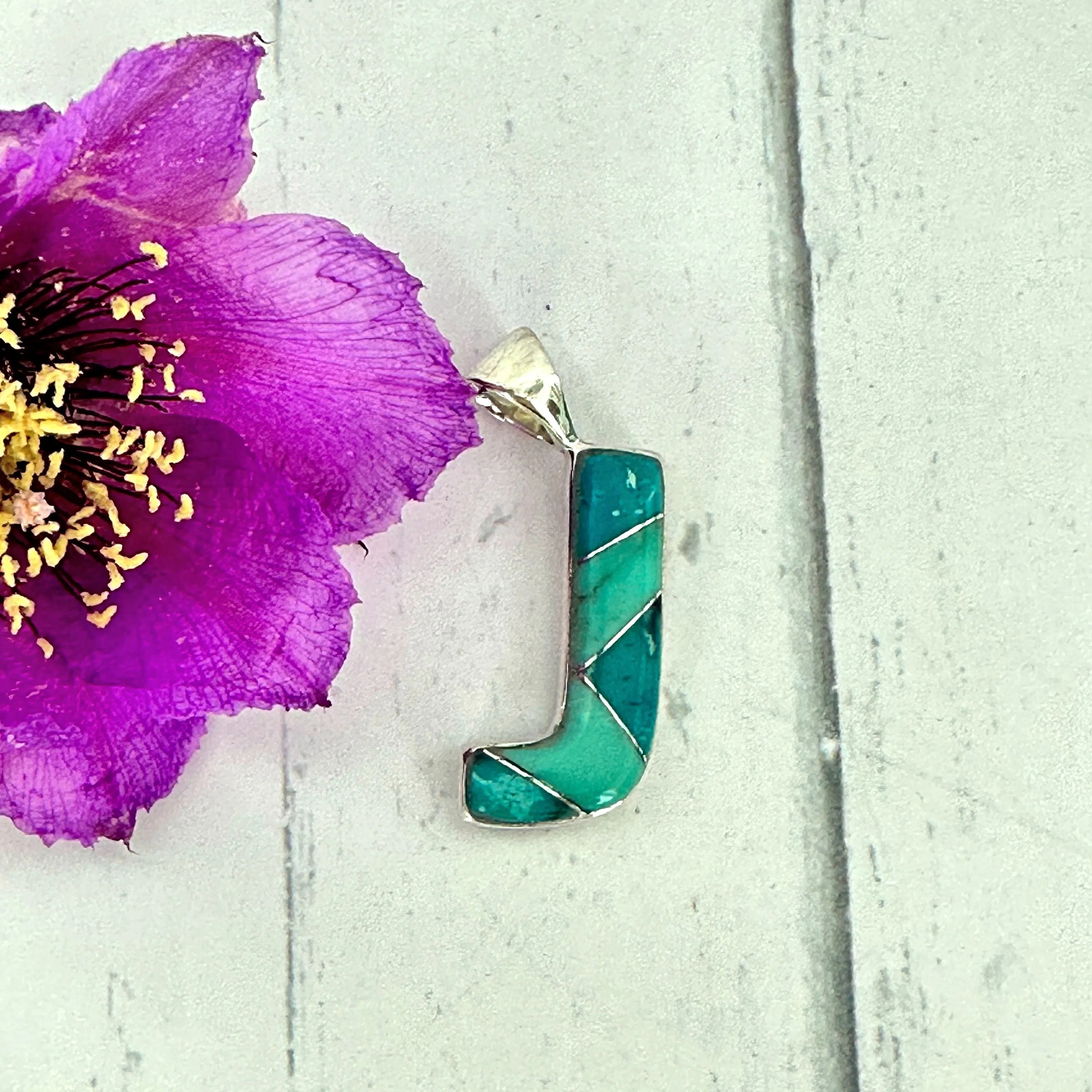 Initial Pendant {Turquoise}