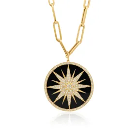 Intuition Sunburst Pendant Small - Black Onyx