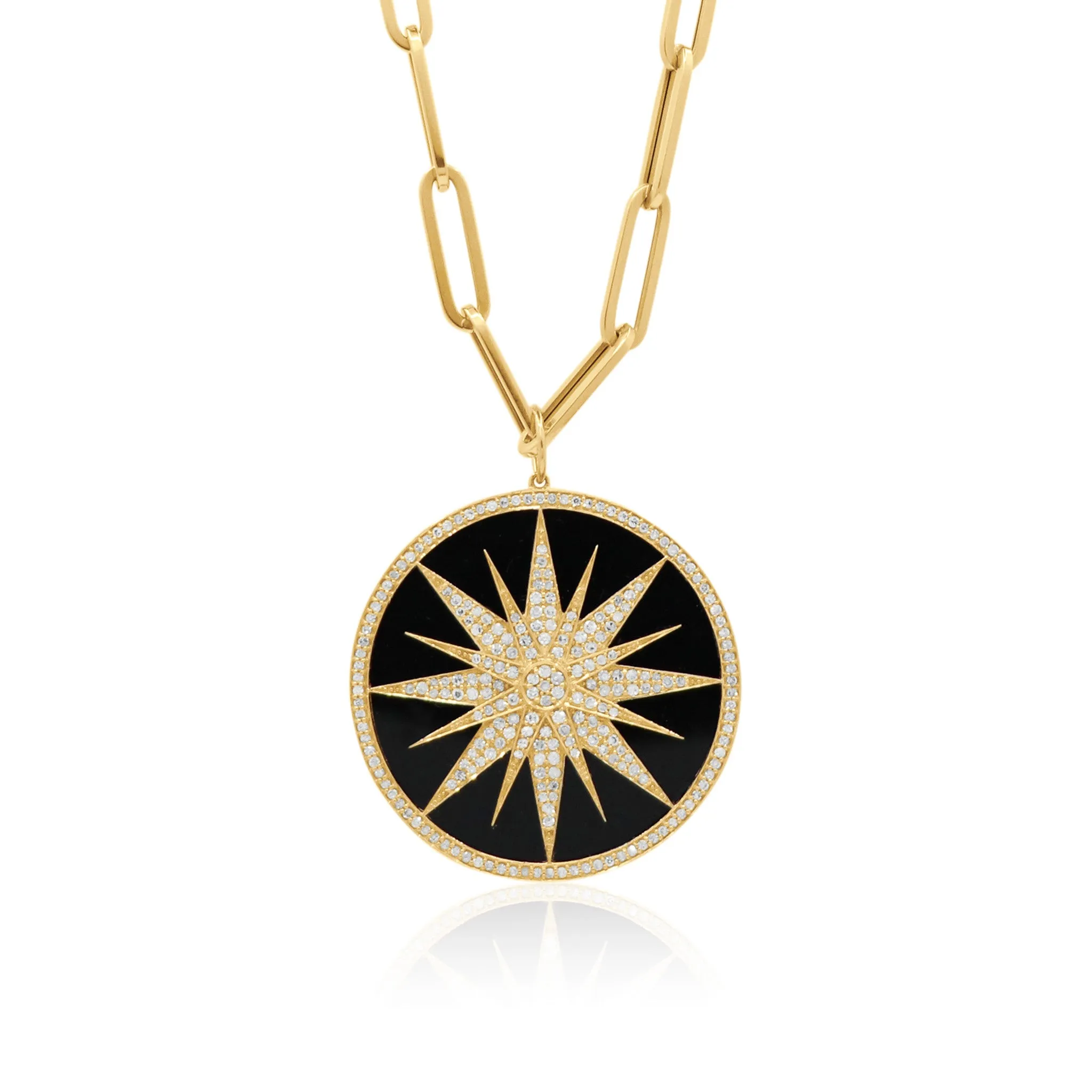 Intuition Sunburst Pendant Small - Black Onyx