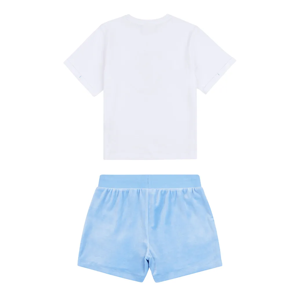 Juicy Couture Diamond Velour Tee/Short Set Junior