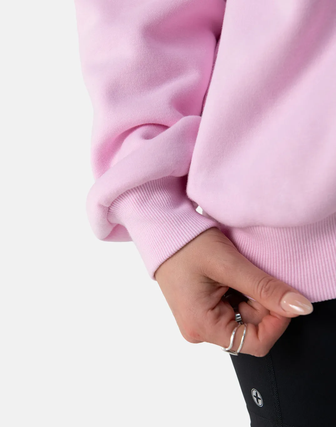 Kin Snap Collar Sweatshirt in Baby Pink